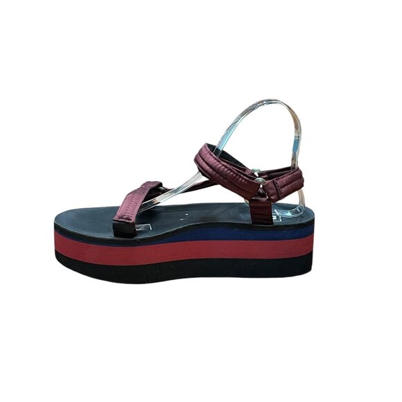 Teva Opening Ceremony Womens Platform Sandals Red & Blue  Adjustable Size 10 - Picture 9 of 11
